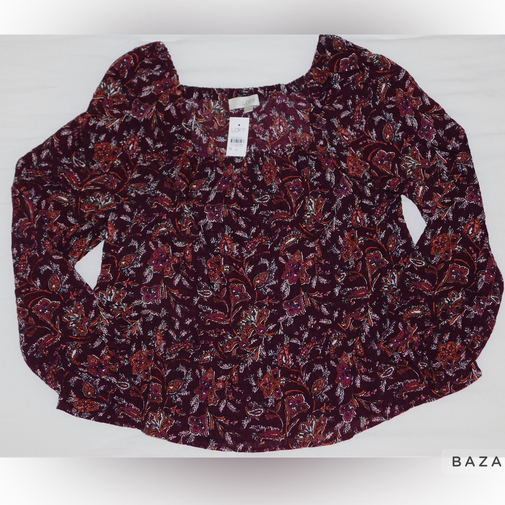 Red Loft Blouse with Patterns